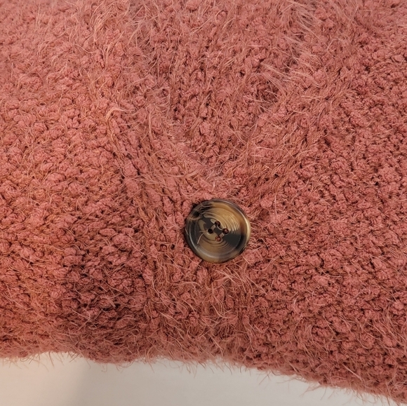 POL SMALL (10)CHUNKY OVERSIZED HOODED BUTTON FRONT W/ POCKETS SWEATER/ CARDIGAN - Picture 11 of 11